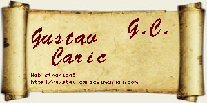 Gustav Carić vizit kartica